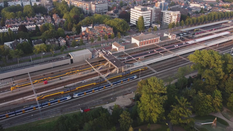 Railways in Dordrecht City, South Holland, Netherlands