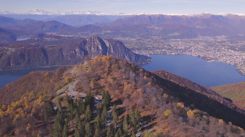 Sighignola Mountain and the Balcone D'Italia Overlooking Lake Lugano