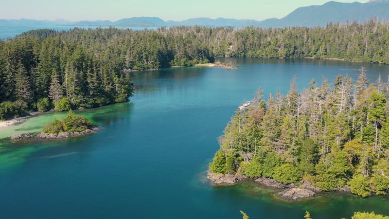 Aerial view of Entrance Bay, Tongass National Forest, Sitka