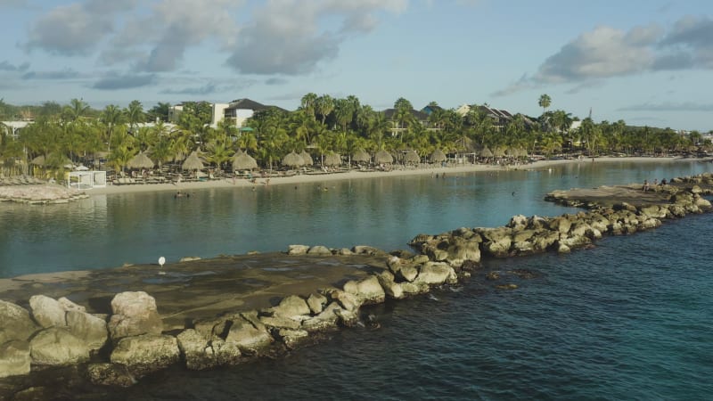 Aerial View of Mambo Beach, Curacao