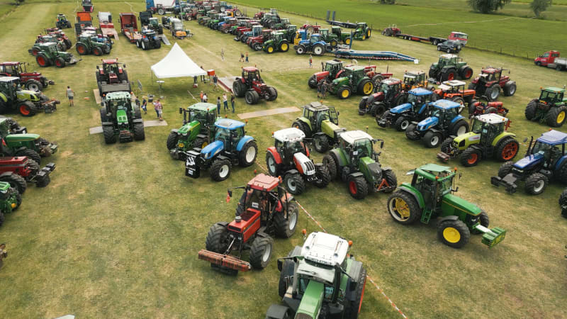 tractor pulling event in a rural area of Utrecht, the Netherlands