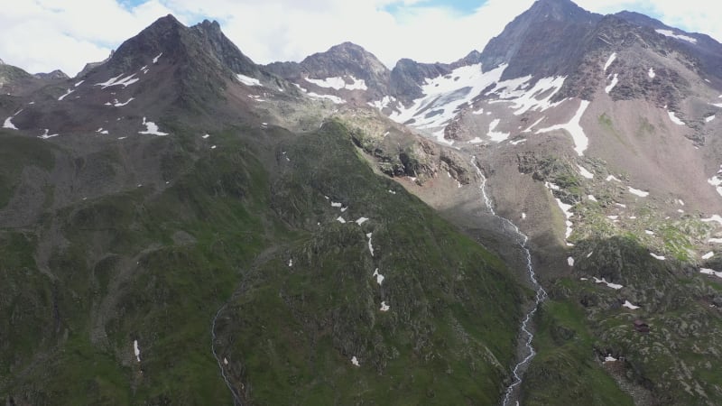 Aerial view of Italian Alps, Italy.