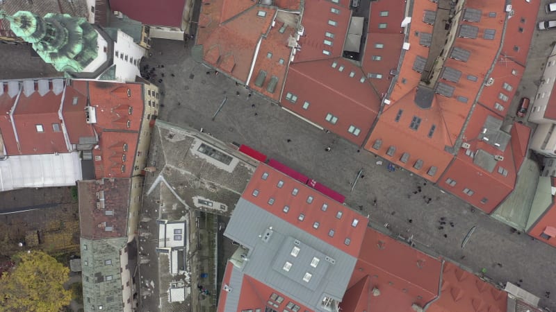 Bird's Eye View of the Streets and Shopping District of Bratislava