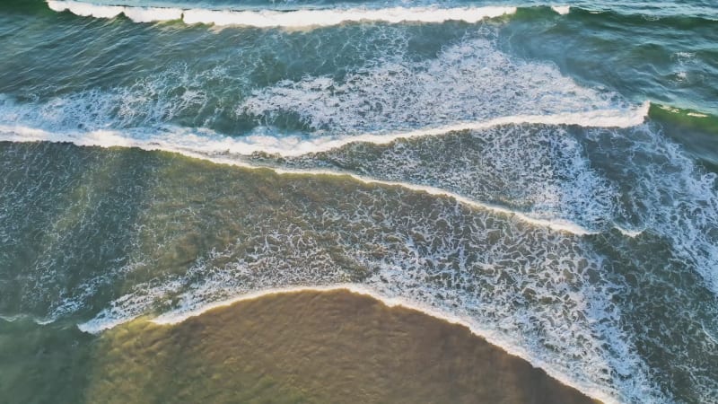 Aerial view of Seven Miles Beach waterfront, New South Wales, Australia.