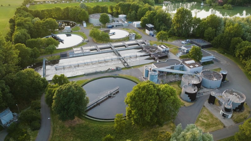 Water cleaning facility in Nieuwegein, the Netherlands. Where Sewage water get's treated.
