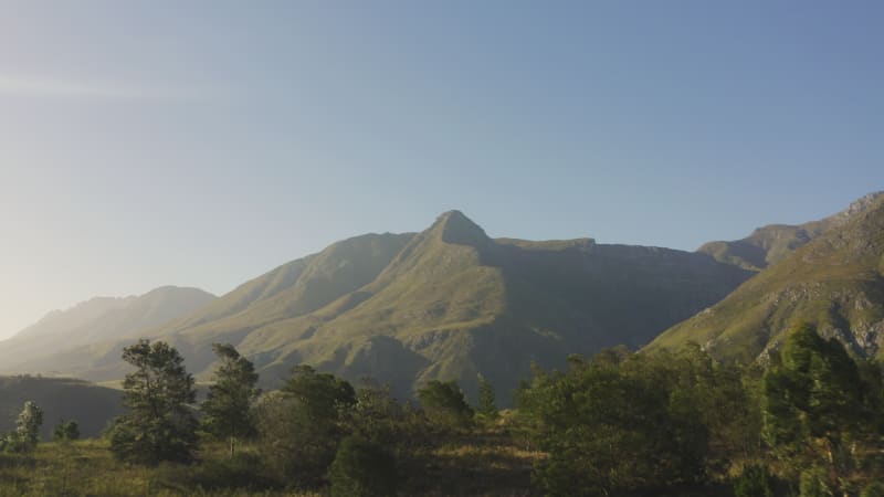 South Africa lush mountain landscape aerial view