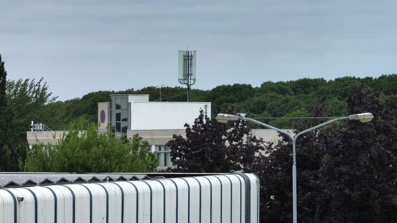 Telecommunication pole in Houten, the Netherlands