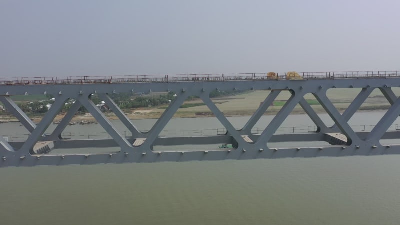 Aerial view of Padma bridge, Dhaka, Bangladesh.