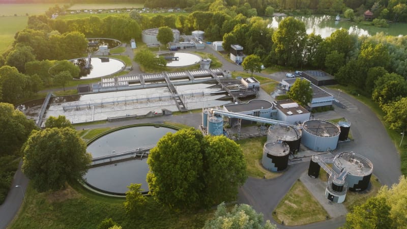 Water cleaning facility in Nieuwegein, the Netherlands. Where Sewage water get's treated.