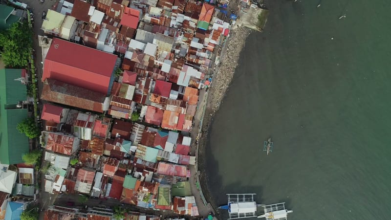 Aerial view of Cebu city residential district.