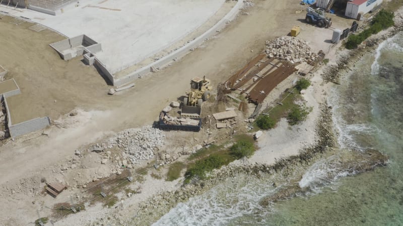 Coastal Construction Site in Curacao