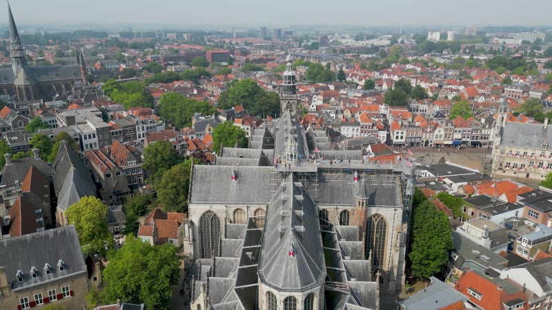 Church in the city center of Gouda