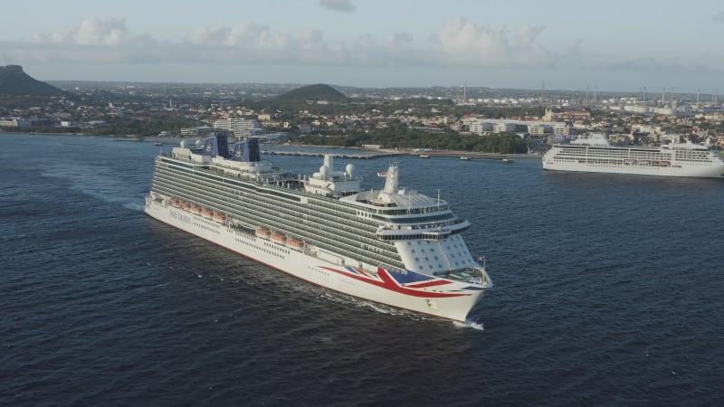 Cruise Ship Departing Willemstad Port, Curaçao