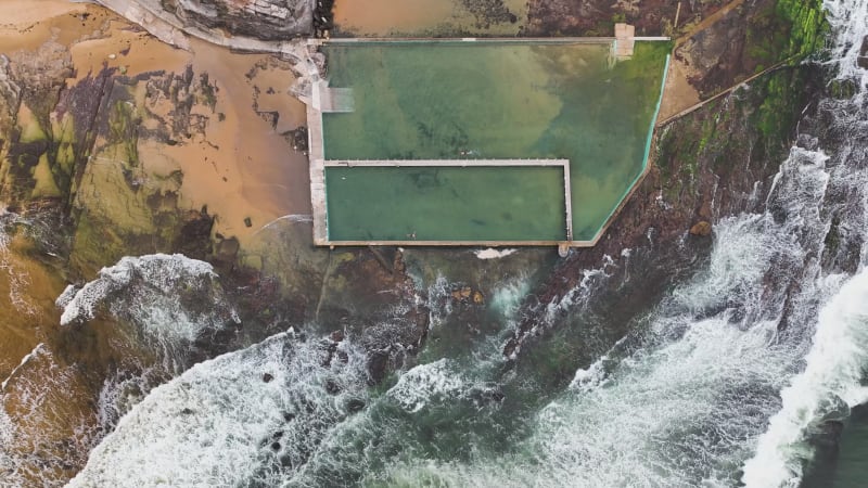 Aerial view of North Narrabeen coastline, New South Wales, Australia.