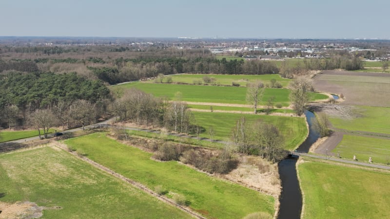 Aerial view of Valkenswaard, Noord-Brabant, Netherlands.