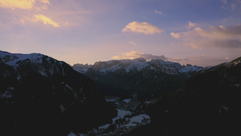 Majestic Alps During Sunset - Aerial View, Italy