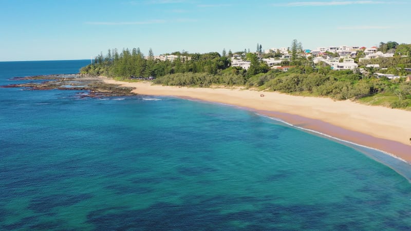 Aerial view of Shelly Beach Caloundra, Sunshine Coast, Queensland, Australia