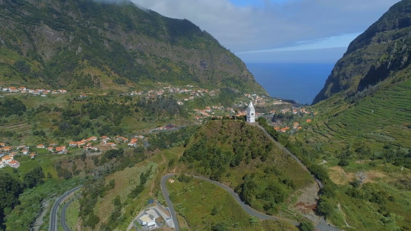 Old Clock Tower on a Hill in Madeira