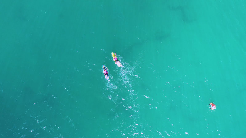 Aerial view of a Surf Lifesaving Carnival, Queensland, Australia.