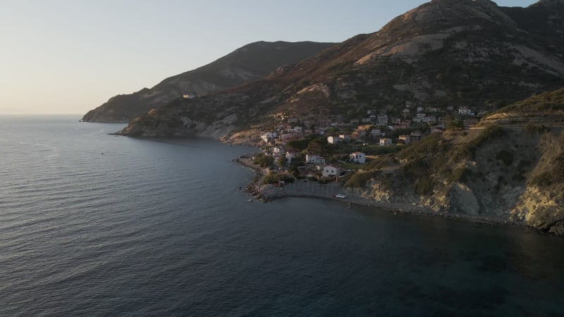 Aerial view of Pomonte, Elba Island, Tuscany, Italy.