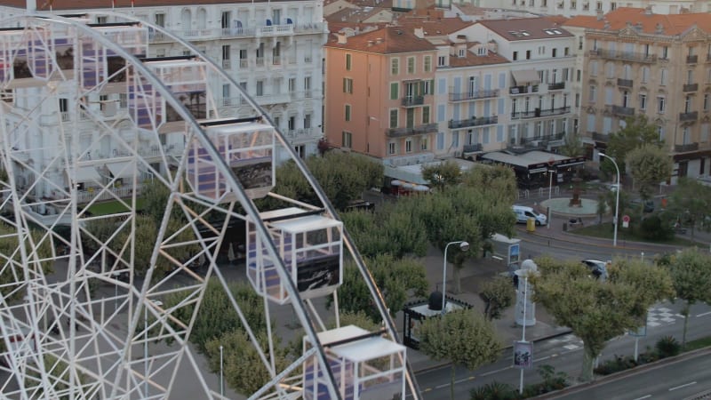 Cannes Port Ferris Wheel and City Center