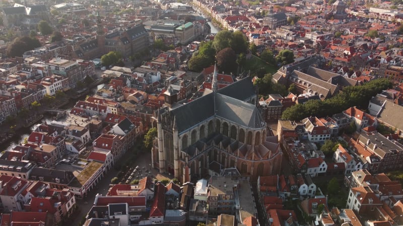 Highland Church or Hooglandse Kerk in Leiden, South Holland, Netherlands.