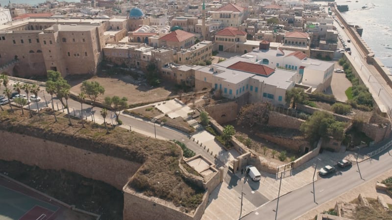 Aerial view of view Old City of Acre, Acre, Israel.