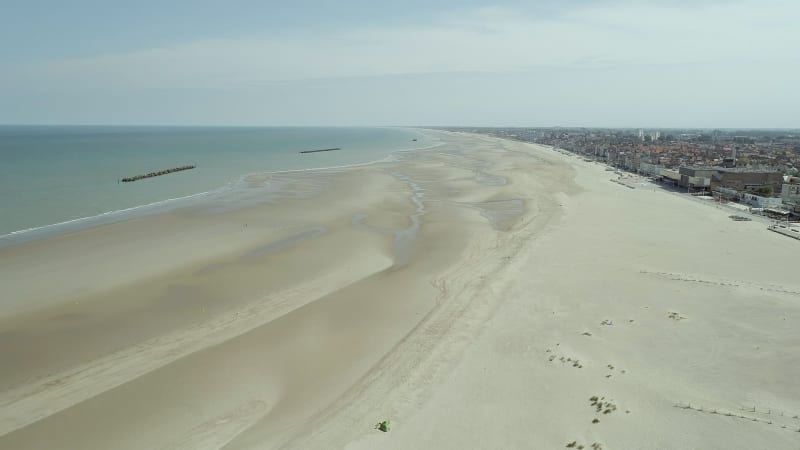 Aerial View of Dunkirk Beach in France