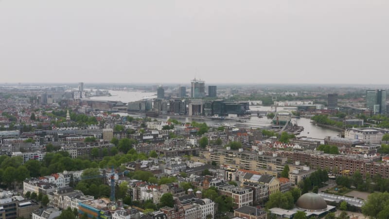 Amsterdam Centre Filmed from Roeterseiland Amsterdam