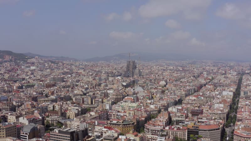 Barcelona Cathedral City Spain Skyline View in the Summer