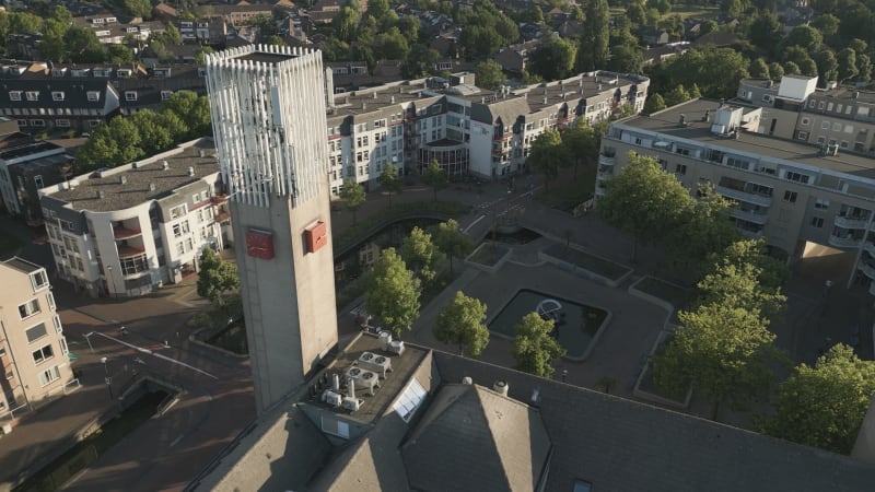 Clock Tower at Houten City Hall, Netherlands