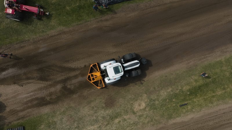 tractor pulling event in a rural area of Utrecht, the Netherlands