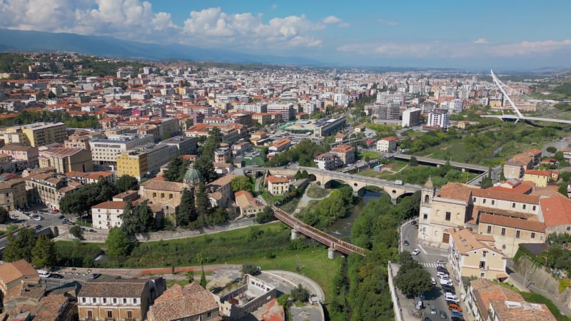 Old city center of Cosenza, Calabria in Italy