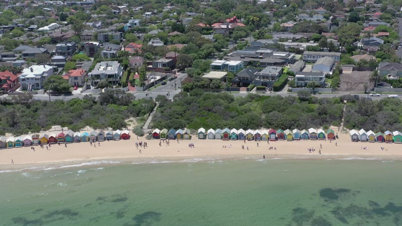 Dendy Street Beach in Brighton, Melbourne, Seen From the Air