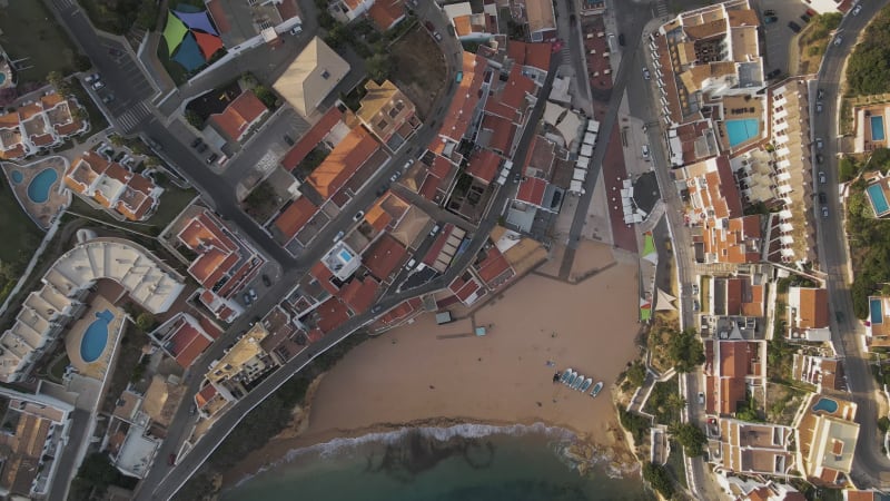 Aerial view of Carvoeiro, Algarve region, Portugal.