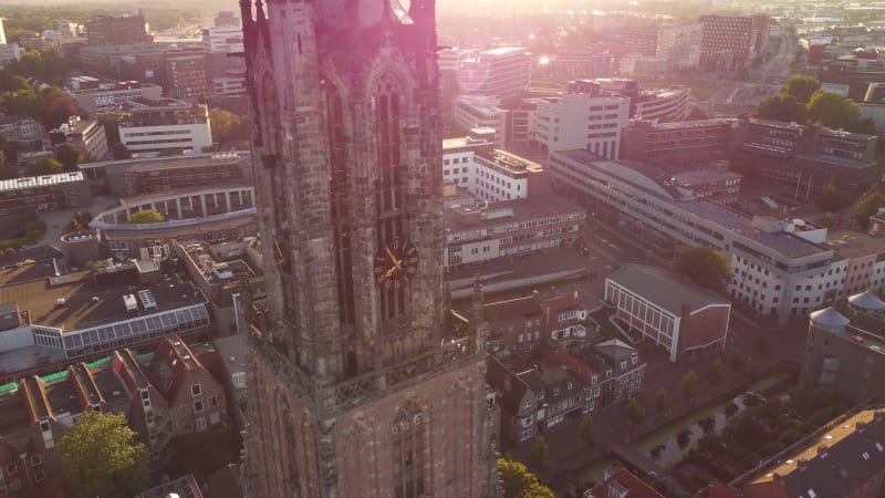 The Onze-Lieve-Vrouwentoren (Tower of Our Lady) in Amersfoort, Utrecht province, the Netherlands.