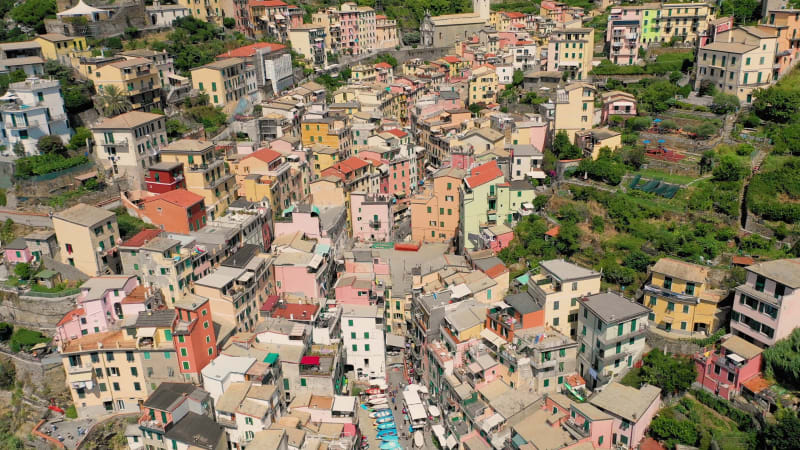 Aerial view of Manarola, Province of La Spezia