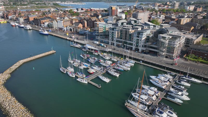 The Poole Yacht Marina, A Quay in a Coastal Fishing Town in the UK