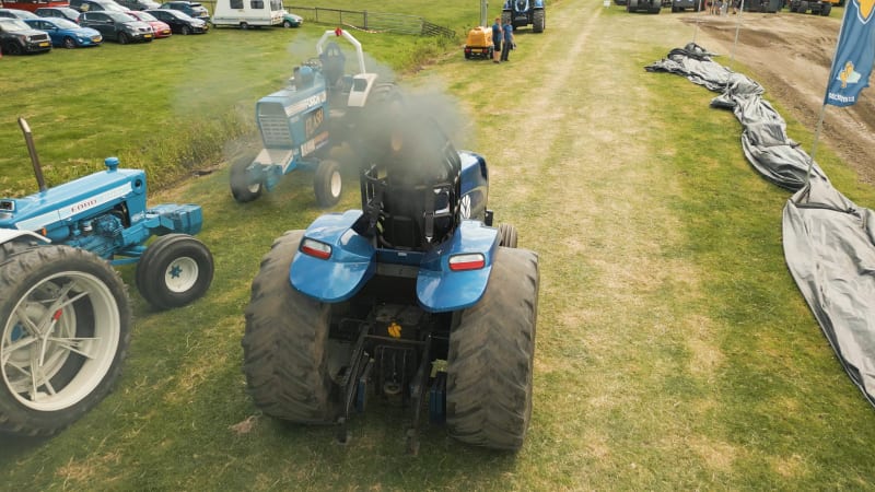 tractor pulling event in a rural area of Utrecht, the Netherlands