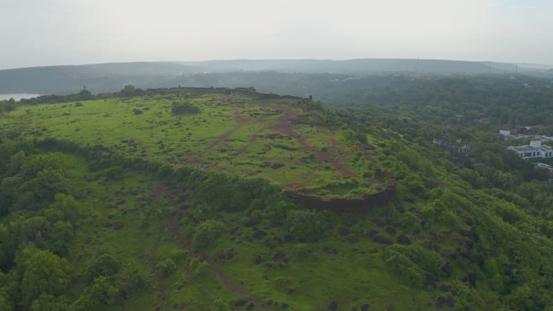 Aerial view Chapora fort.