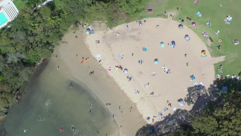 Bird's Eye View of Parsley Bay Beach and Bridge a Secluded Beach