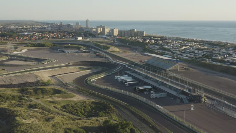 Spectacular Aerial View of Formula 1 Racing Course at Zandvoort, The Netherlands