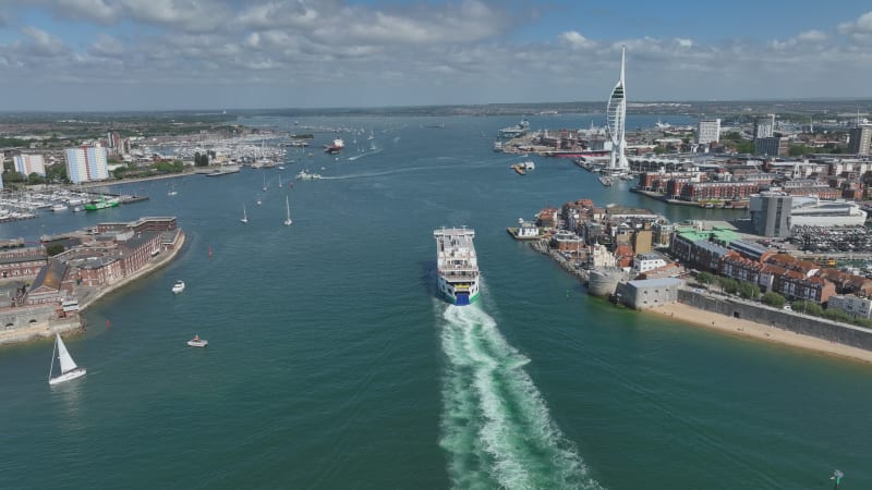A Passenger Ferry Entering Portsmouth Harbour