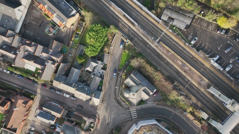 Bird's Eye View of a Typical Town in the UK