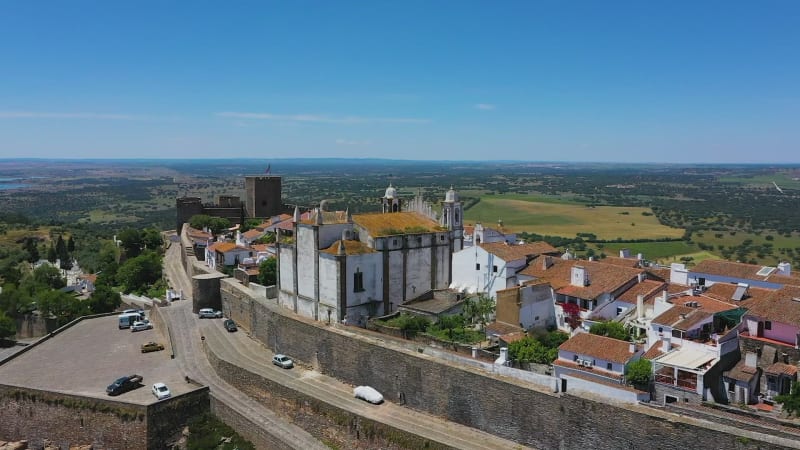 Aerial view of the Monsaraz Castle