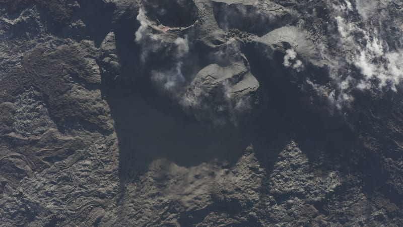 Aerial view of San Miguel Island, a volcanic island on Azores, Portugal.