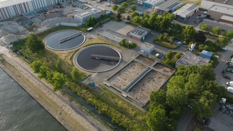 Water cleaning facility in Wijk Bij Duurstede, the Netherlands. Where Sewage water get's treated.