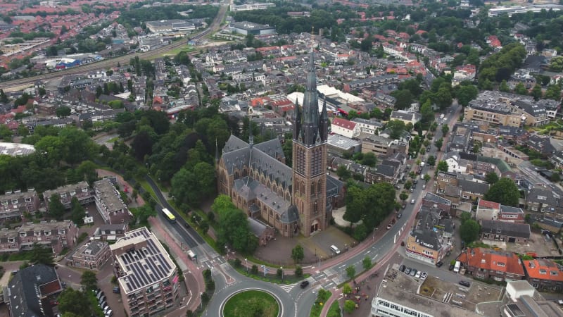 Awe-Inspiring Aerial Footage of Sint Vitus Church in Hilversum, Netherlands