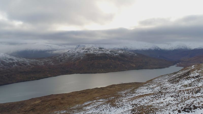 Scottish Mountains and a Loch in Winter