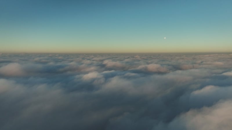 Aerial View of Sunset Clouds